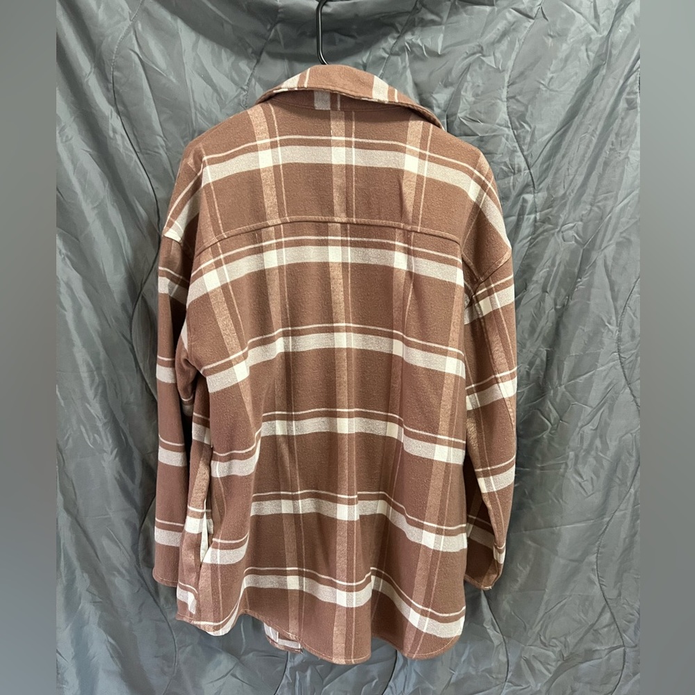 Plaid Button Down Wool Jacket - image 3